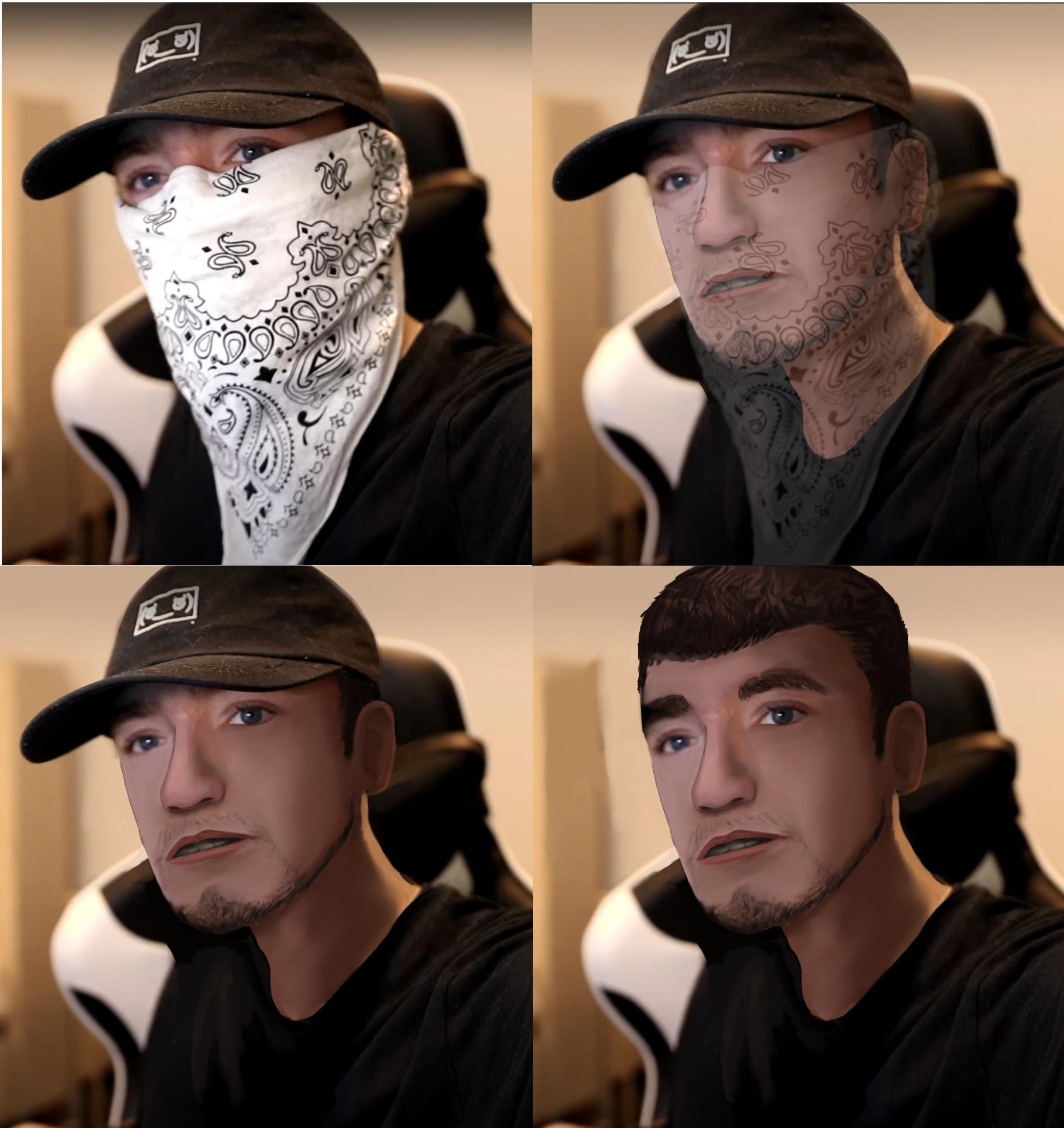 Software image shows what Memeulous looks like unmasked