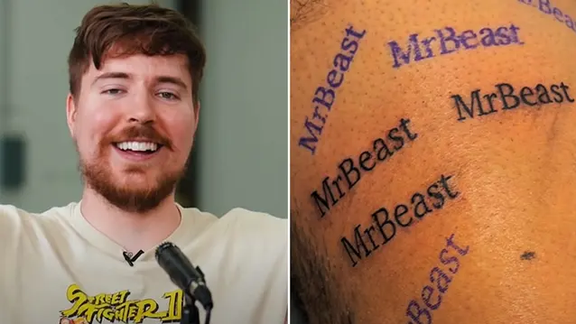 TikTok user keeps getting Mr Beasts’ name tattooed until they meet