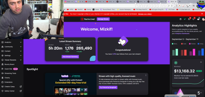 Streamer Mizkif Shows Revenue Stats On Twitch –  He Earns $13k Per Week